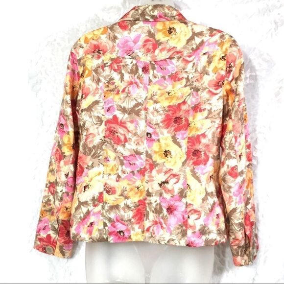Coldwater Creek floral print coat jacket blazer - Picture 11 of 11